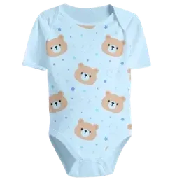 Body infantil estampado com ursinhos, representando a categoria Moda